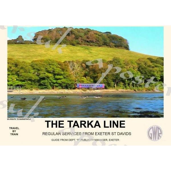 Vintage Style Railway Poster Tarka Line North Devon A3/A2 
