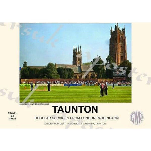 Vintage Style Railway Poster Taunton Somerset A3/A2 Print - 