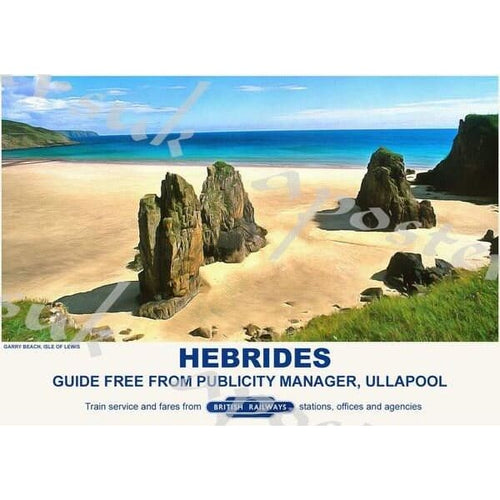 Vintage Style Railway Poster The Hebrides A3/A2 Print - 