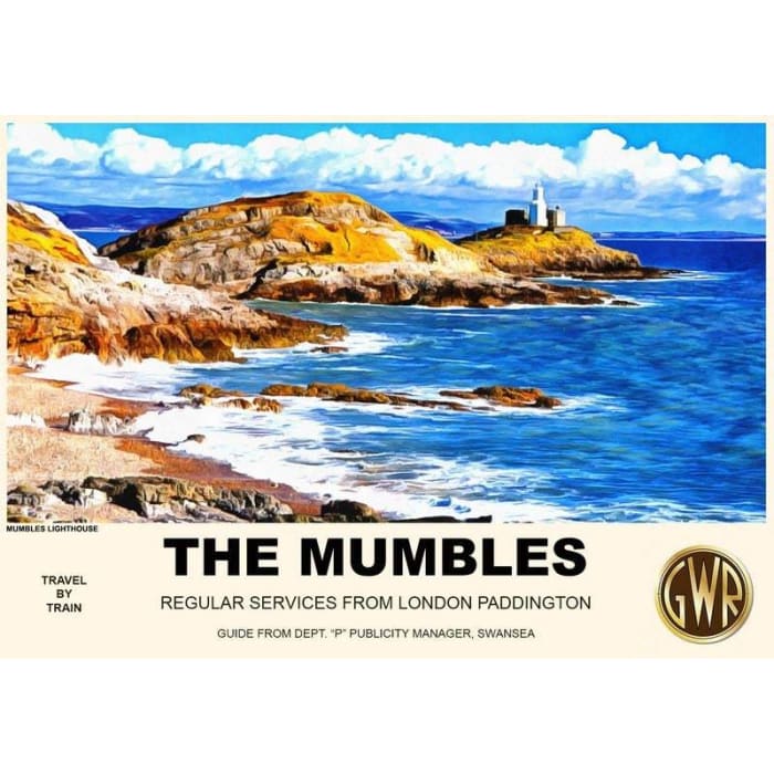 Vintage Style Railway Poster The Mumbles South Wales 