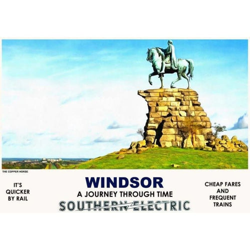 Vintage Style Railway Poster Windsor The Copper Horse 