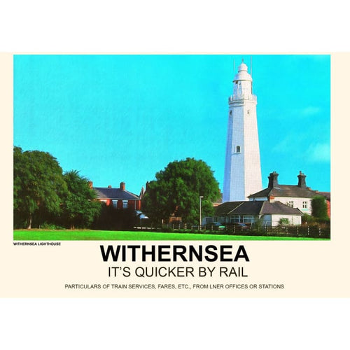 Vintage Style Railway Poster Withernsea Yorkshire A3/A2 