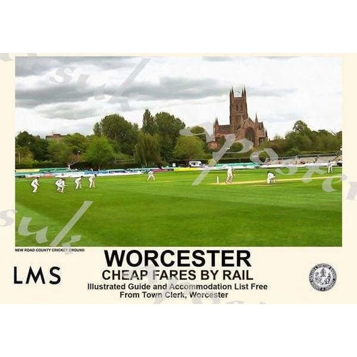 Vintage Style Railway Poster Worcester A3/A2 Print - Posters