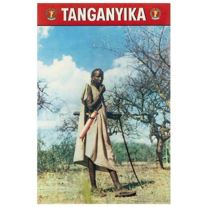 Vintage Tanganyika Africa Tourism Poster Print A3/A4 - 