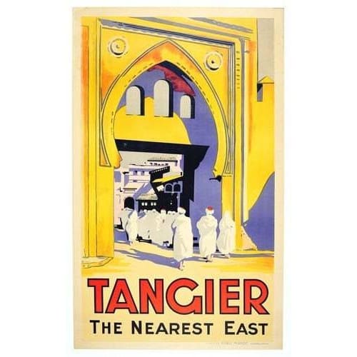 Vintage Tangier Morocco Tourism Poster A3 Print - A3 - 