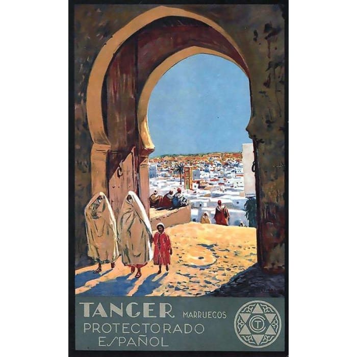 Vintage Tangier Morocco Tourism Poster Print A3/A4 - Posters