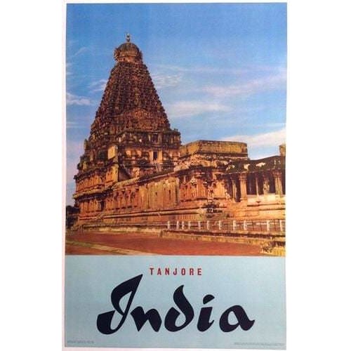 Vintage Tanjore India Tourism Poster A4/A3 Print - Posters 