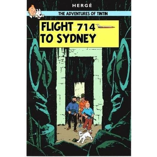Vintage Tintin Flight 714 to Sydney Poster A3/A2/A1 Print - 