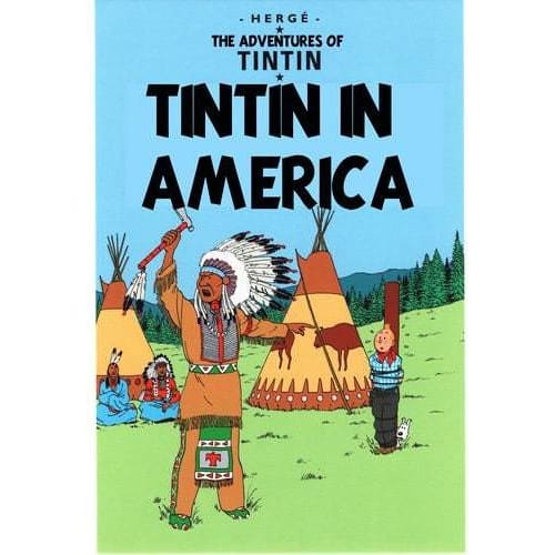 Vintage Tintin In America Poster A3/A2/A1 Print - Posters 