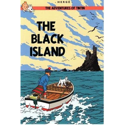 Vintage Tintin The Black Island Poster A3/A2/A1 Print - 