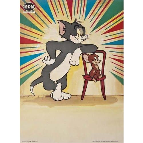 Vintage Tom and Jerry Cartoon Poster A3/A2/A1 Print - 
