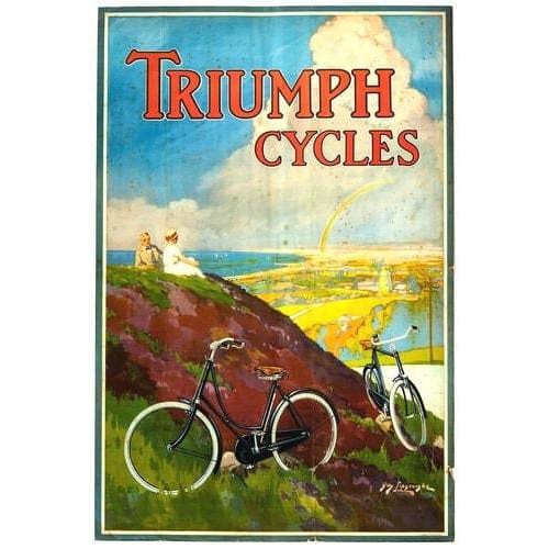 Vintage Triumph Bicycles Advertisement Poster A3/A4 Print - 