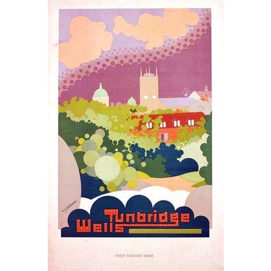 Vintage Tunbridge Wells UK Transport Poster A3 Print - A3 - 