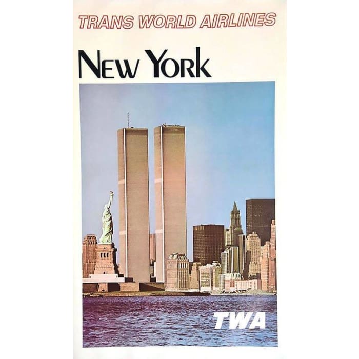 Vintage TWA Flights To The Israel Airline Poster Print A3/A4