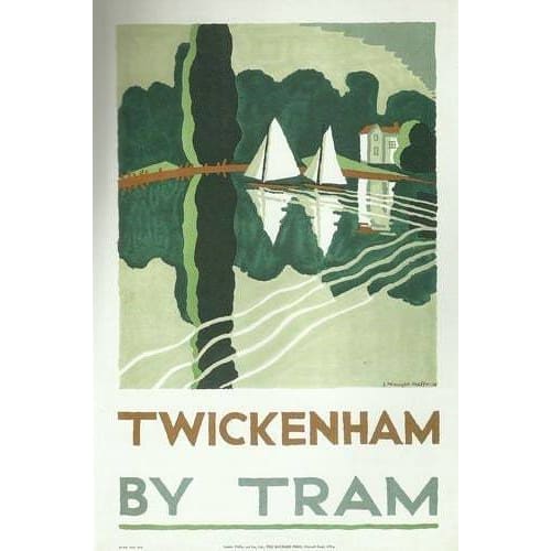 Vintage Twickenham By Tram Public Transport Poster A3 Print 