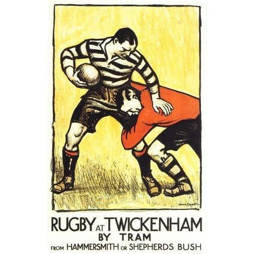 Vintage Twickenham Rugby Transport Poster A3 / A2 Print - 