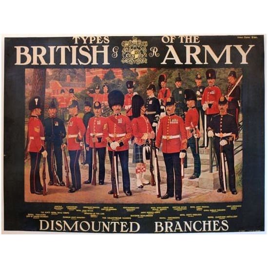 Vintage Types of The British Army Poster A3 Print Vintage – Vintage ...
