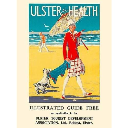 Vintage Ulster For Health Northern Ireland Tourism Poster A3