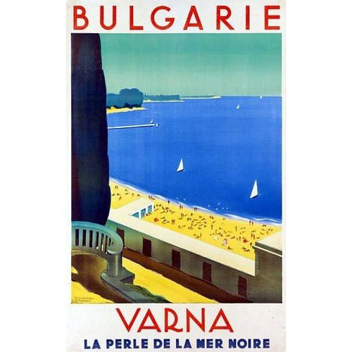 Vintage Varna Bulgaria Tourism Poster A3 Print - A3 - 