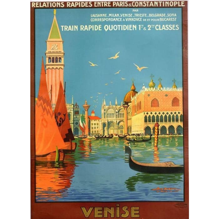 Vintage Venice Italy Tourism Poster A4/A3/A2/A1 - Posters 