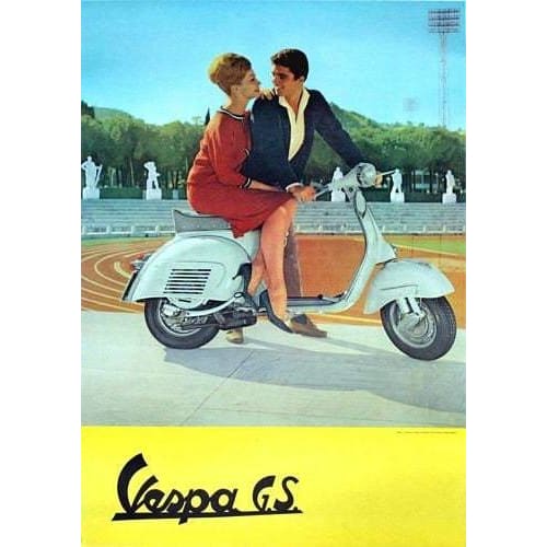 Vintage Vespa Motor Scooter Advertisement Poster A3/A4 Print