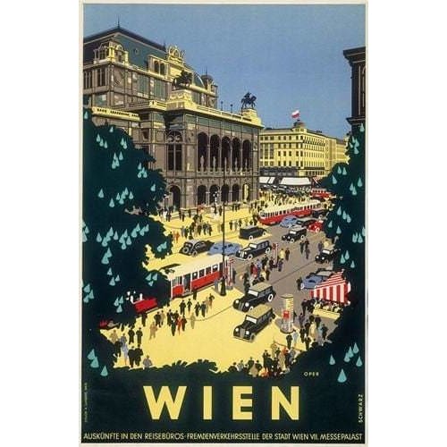 Vintage Vienna Austria Tourism Poster A3 Print - A3 - 