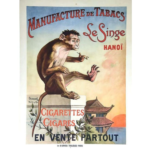 Vintage Vietnamese Cigarettes Advertisement Poster Print 