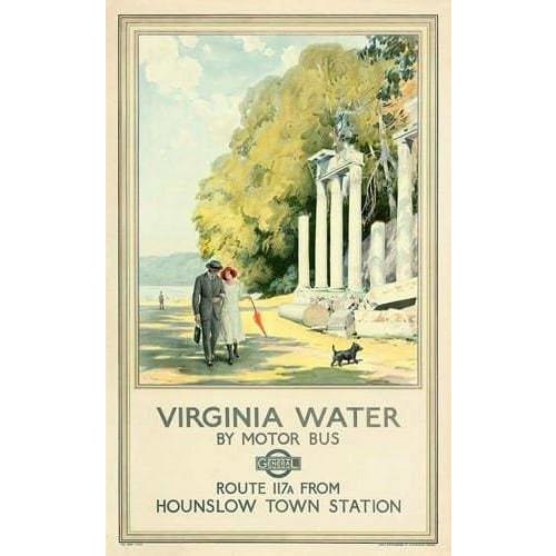 Vintage Virginia Water Surrey UK Tourism Poster A3 Print - 