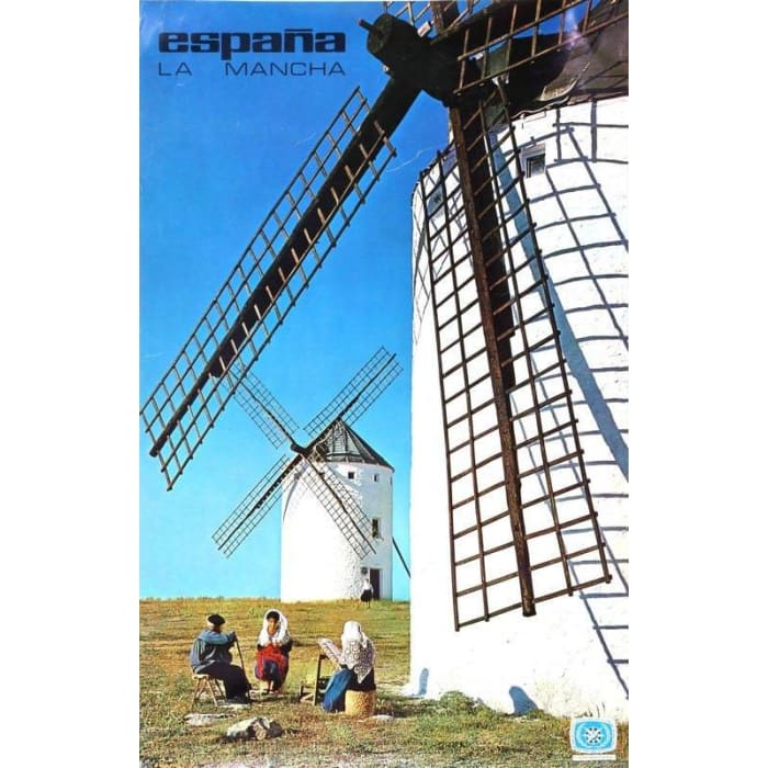 Vintage Visit Spain La Mancha Tourism Poster Print A3/A4 - 