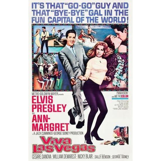 Vintage Viva Las Vegas Elvis Presley Movie Poster A3 Print -