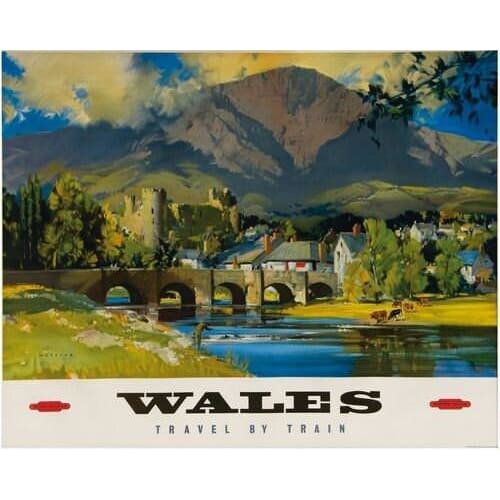 Vintage Wales By Train British Rail Railway Poster A3/A2/A1 