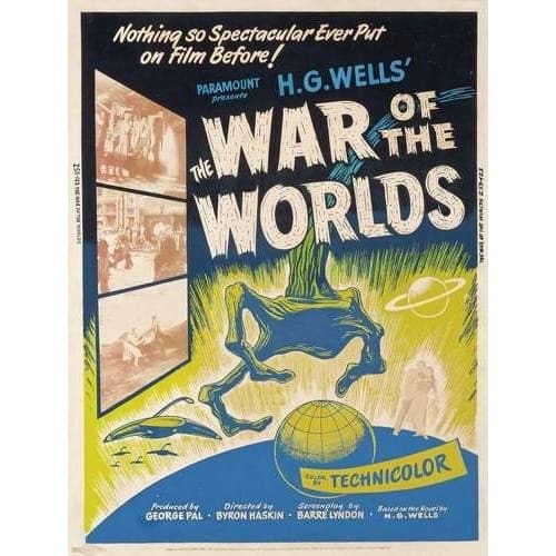 Vintage War of The Worlds Movie Poster A3/A2/A1 Print - 