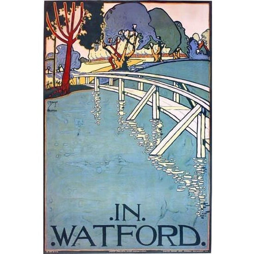 Vintage Watford UK Public Transport Poster A3 Print - A3 - 