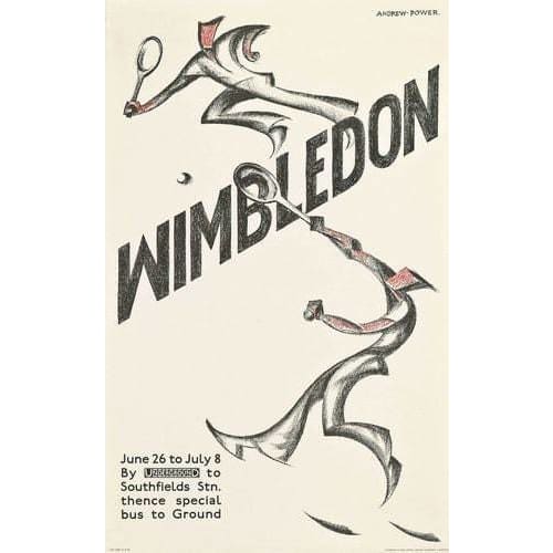 Vintage Wimbledon Tennis 1934 Championships Poster A3/A2/A1 