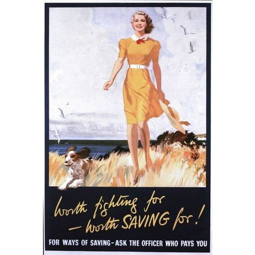Vintage World war 2 British Worth Fighting For Savings 