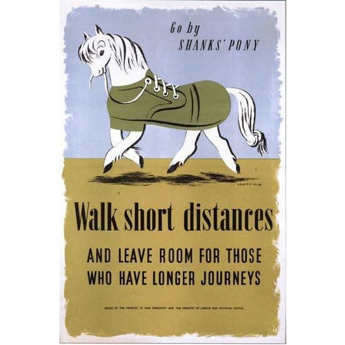 Vintage World War 2 Shanks Pony Walk Rather Than Drive 