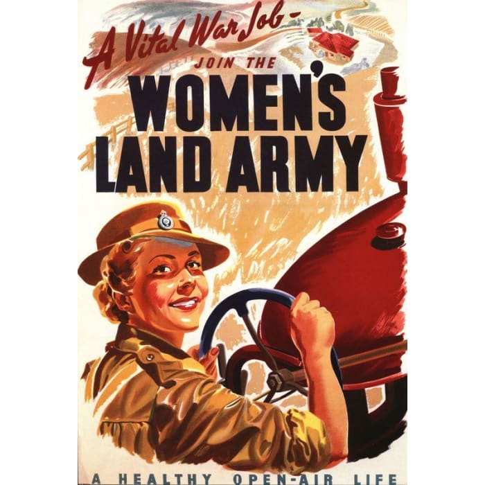 Vintage World War 2 Womens Land Army Recruitment Poster 