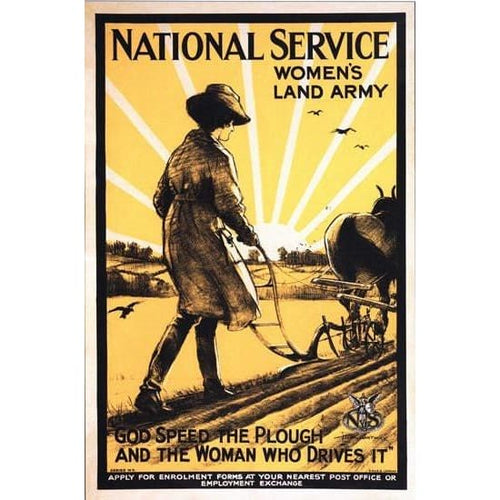 Vintage World War Two Women’s Land Army Recruitment Poster 