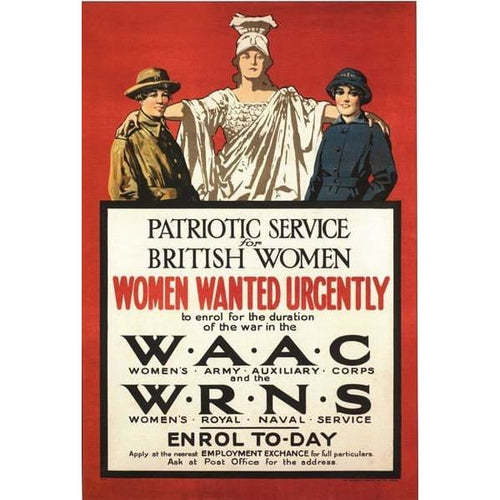 Vintage WW1 Womens Royal Navy Wrens and Army Recruitment 