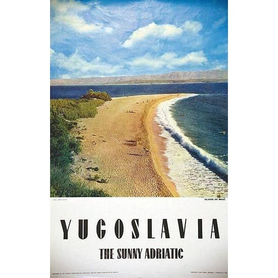 Vintage Yugoslavia Tourism Poster A3 Print - A3 - Posters 