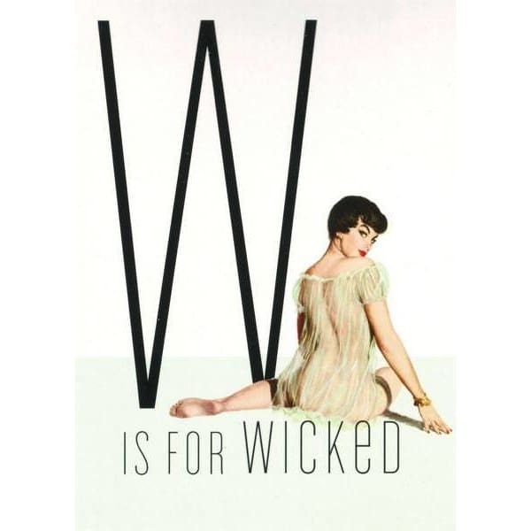 W is for Wicked Pin-Up Girl Poster - A3 - Posters Prints & 