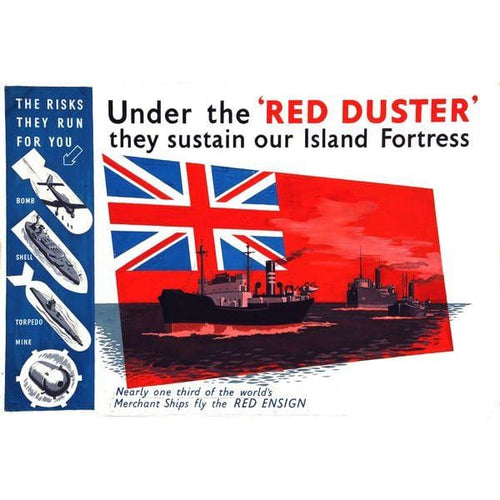 World War Two British Merchant Navy Recruitment Poster Print
