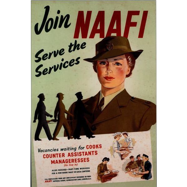 World War Two NAAFI Recruitment Poster Print A3/A4 - Posters
